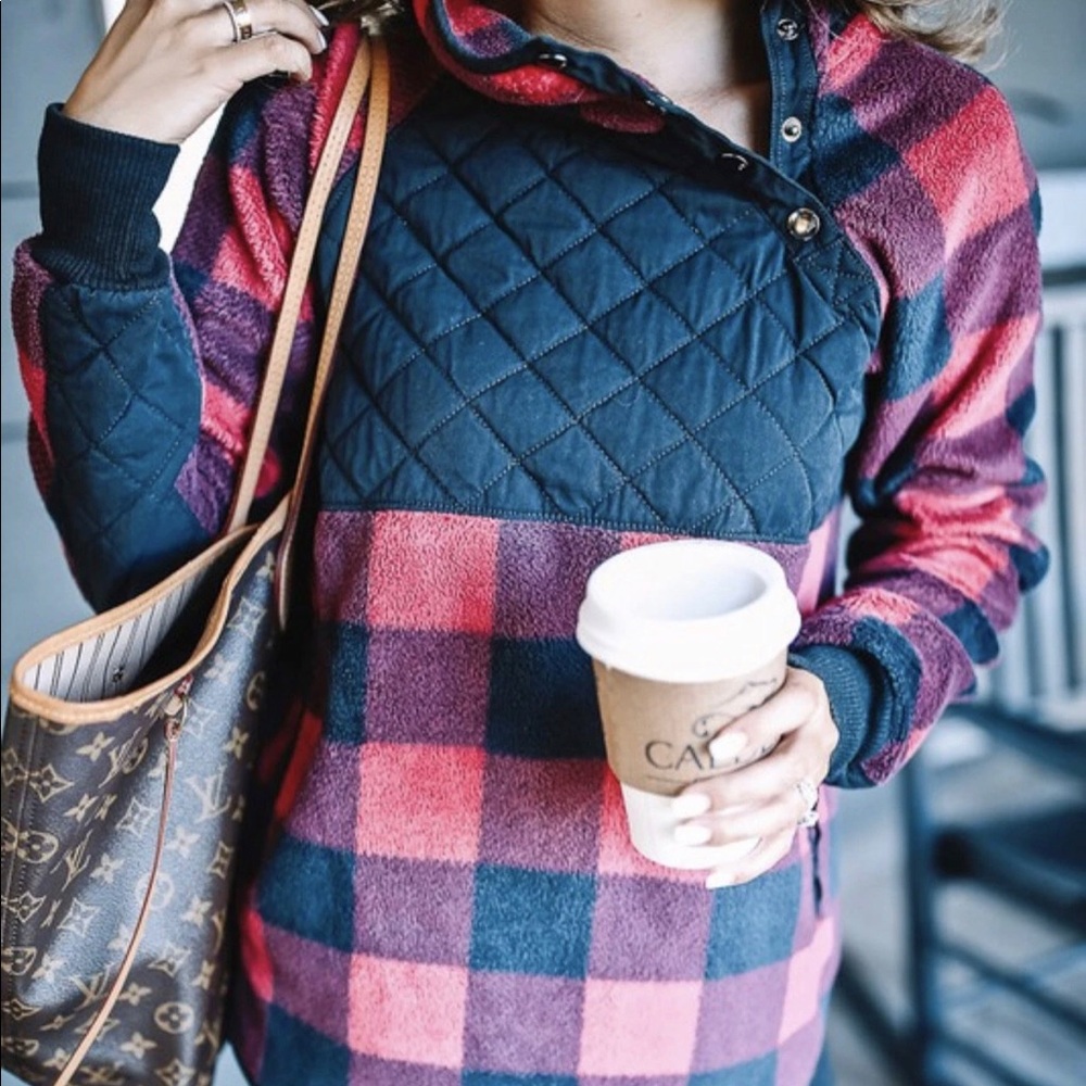 Plaid Top/Quilted Front
